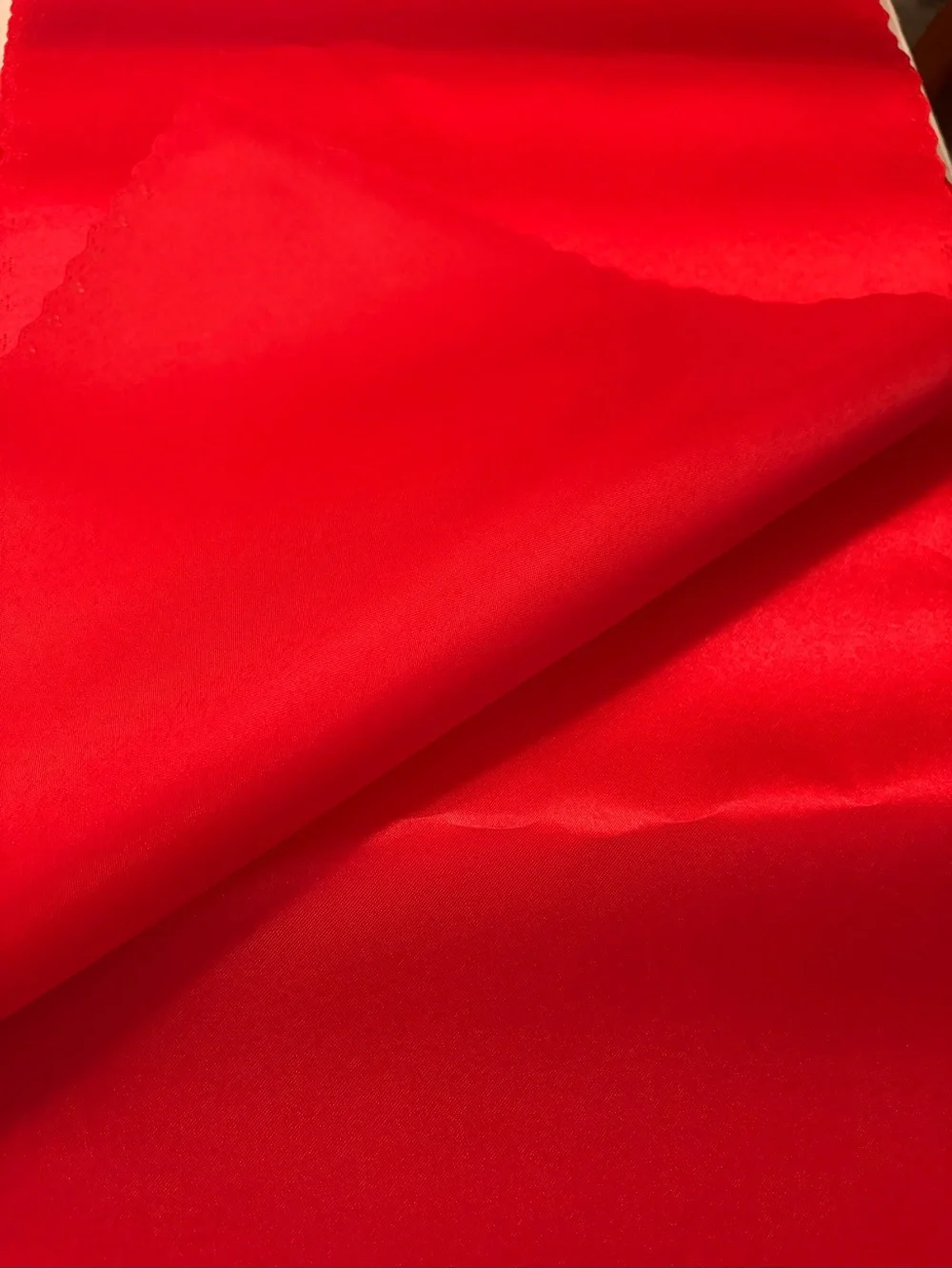 Red Satin Table Runner - Classic Home Dining Accent